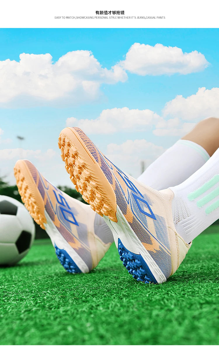 Men Soccer Shoes Cleats FG/TF Professional Original Women Football Boots Society Grass Indoor Training Unisex Non Slip Sneakers