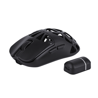 Mouse da gaming wireless EPOMAKER Carbon X cablato/2.4G/BT, da 400 a 30,000 DPI regolabili, con sensore PAW3950 per PC/Mac/Linux