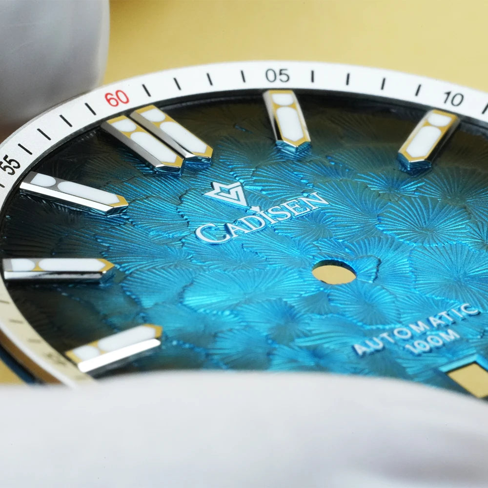 CADISEN 2026 Automatic Mechanical Men's Watch Blue Dial Business Casual 10ATM Waterproof Japan MIYOTA 8215 Movement Wristwatch