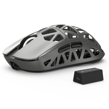 Ratón gaming ATTACK SHARK R2 de aleación de magnesio PAW3950, trimodo, 8000hz, 42000 DPI, ultraligero de 45g, microinterruptores de 100M clics