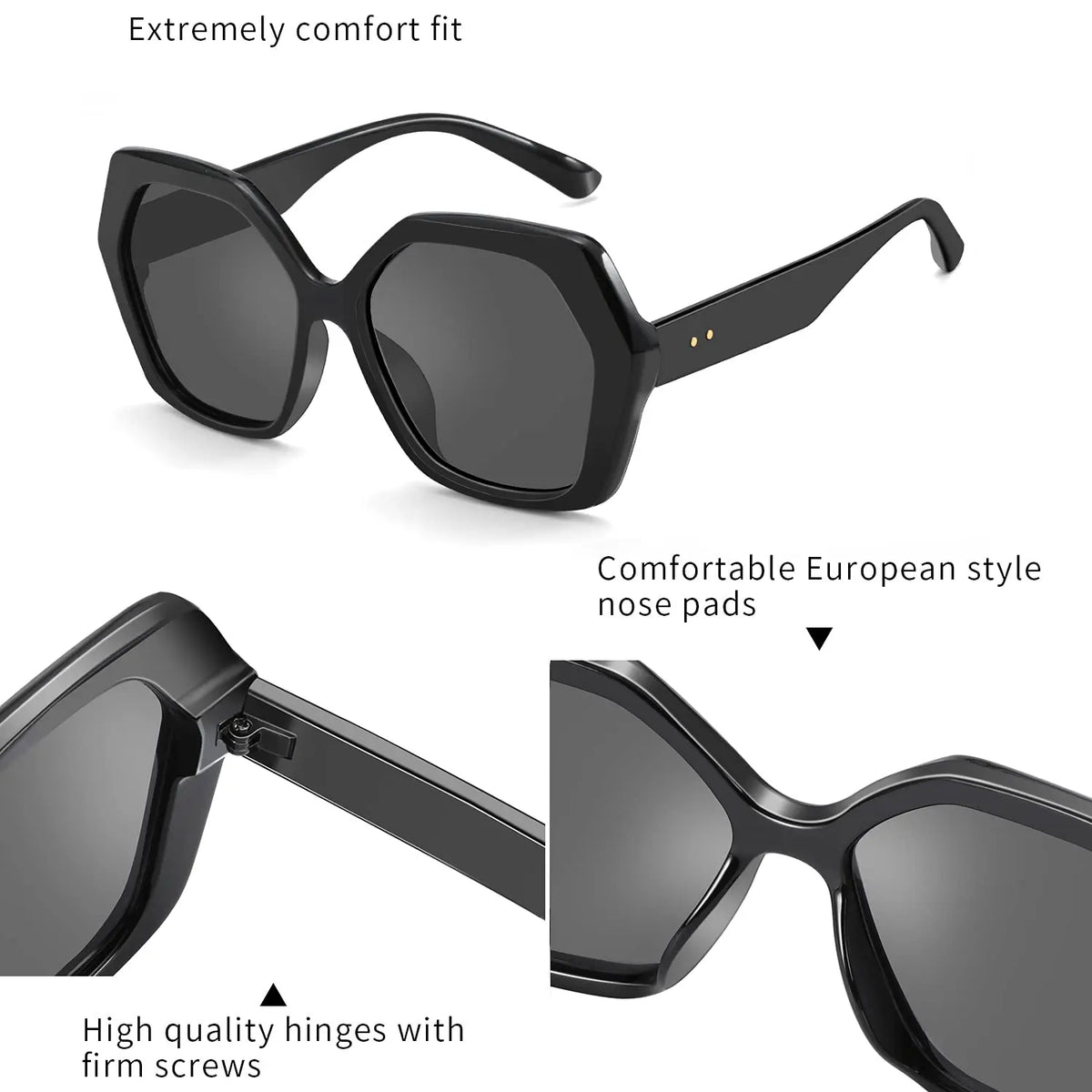 ZENOTTIC Butterfly Sunglasses Women Fashion Design Big Eyewear Shades for Ladies Uv400 Travel Oversize Sun Glasses