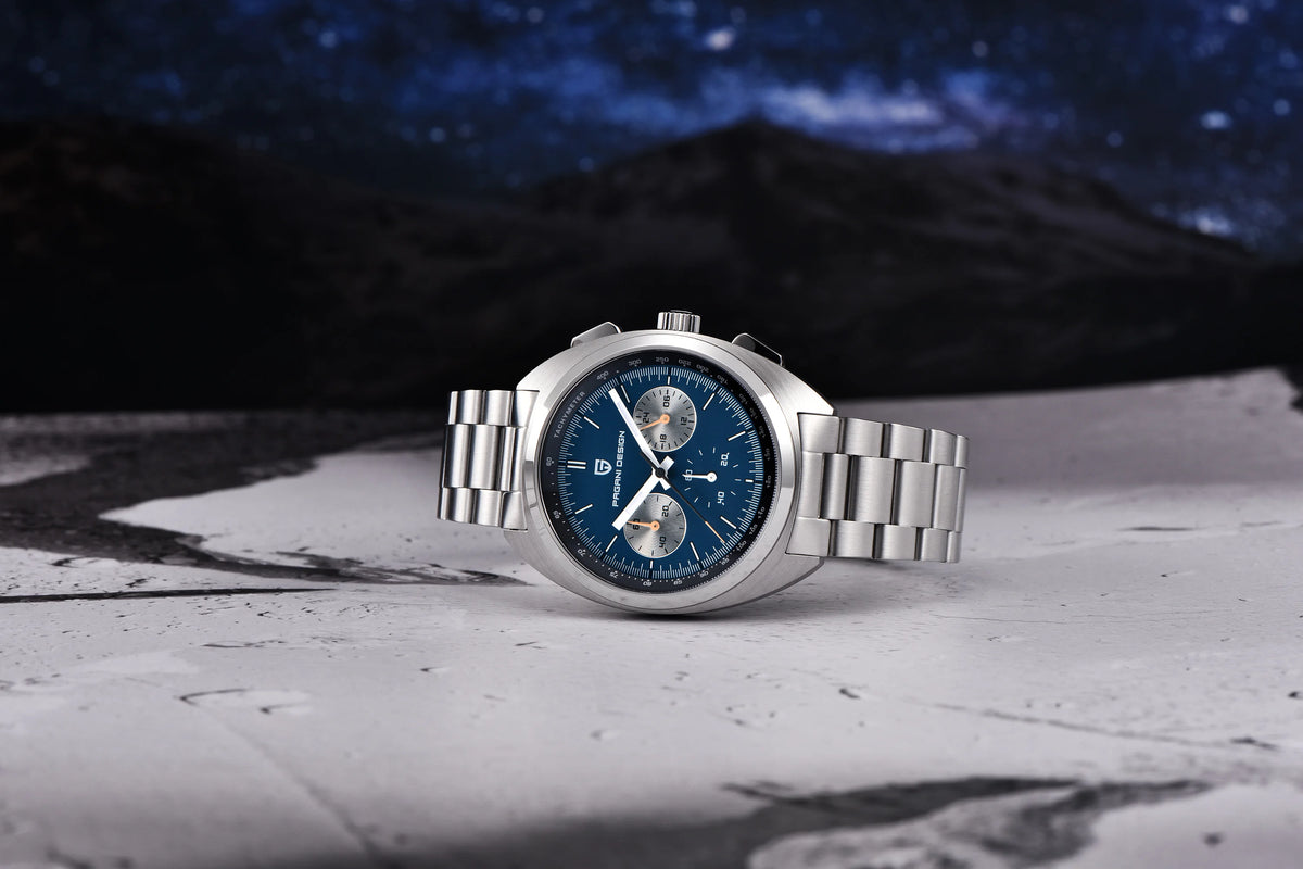 PAGANI DESIGN 2025 New Panda Dial Men Watches Luxury Quartz Watch For Men Japan VK63 Sport Chronograph Sapphire glass Wristwatch