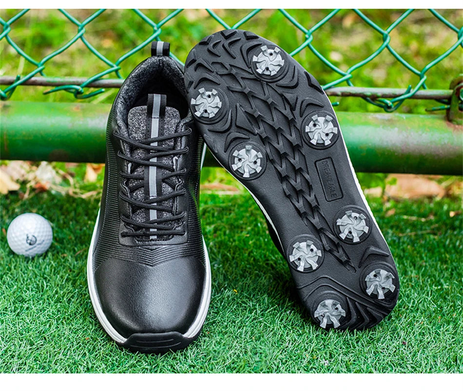 Hot Sale Lersure Golf Shoes Men Waterproof Golf Spikes Sneakers Professional Non-Slip Golf Footwear Trainers Luxury Sports Shoes