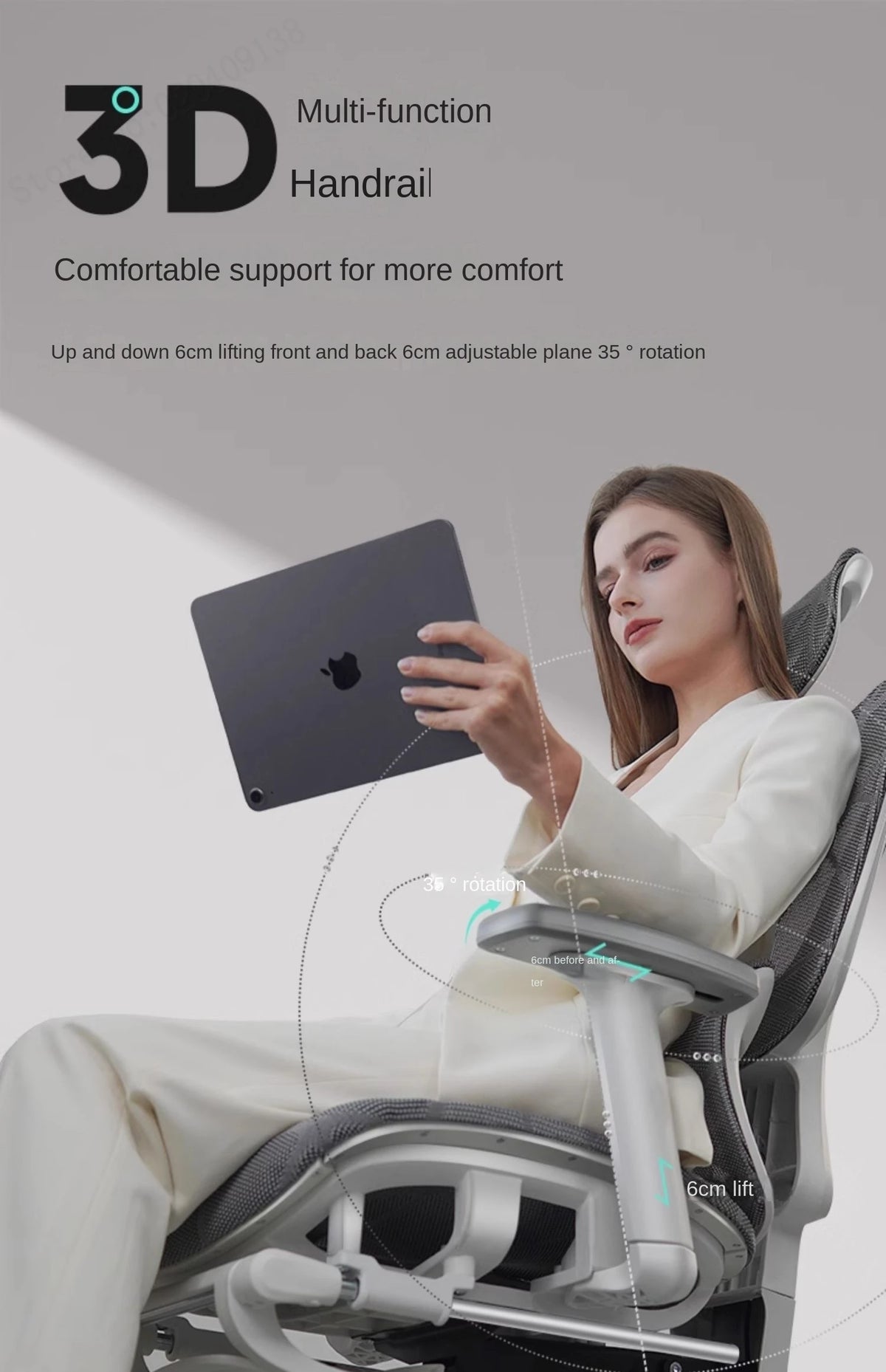 New E07 Pro Ergonomic Chair Sedentary Comfort Office Chair Home Study Gaming Chair Backrest Adjustable Seat with Footrest