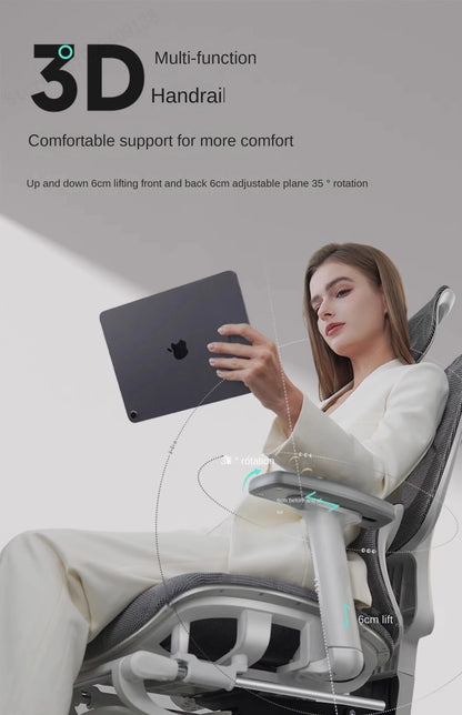 New E07 Pro Ergonomic Chair Sedentary Comfort Office Chair Home Study Gaming Chair Backrest Adjustable Seat with Footrest