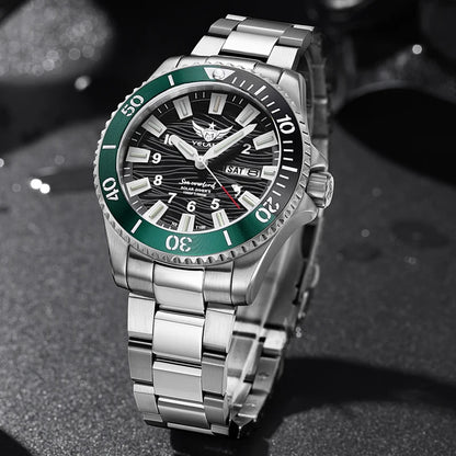Yelang V1217 42mm Japan Eco-Drive Solar Watch Men's Watch 300M Diver Watch  30ATM Professional Waterproof  Sapphire Luminous