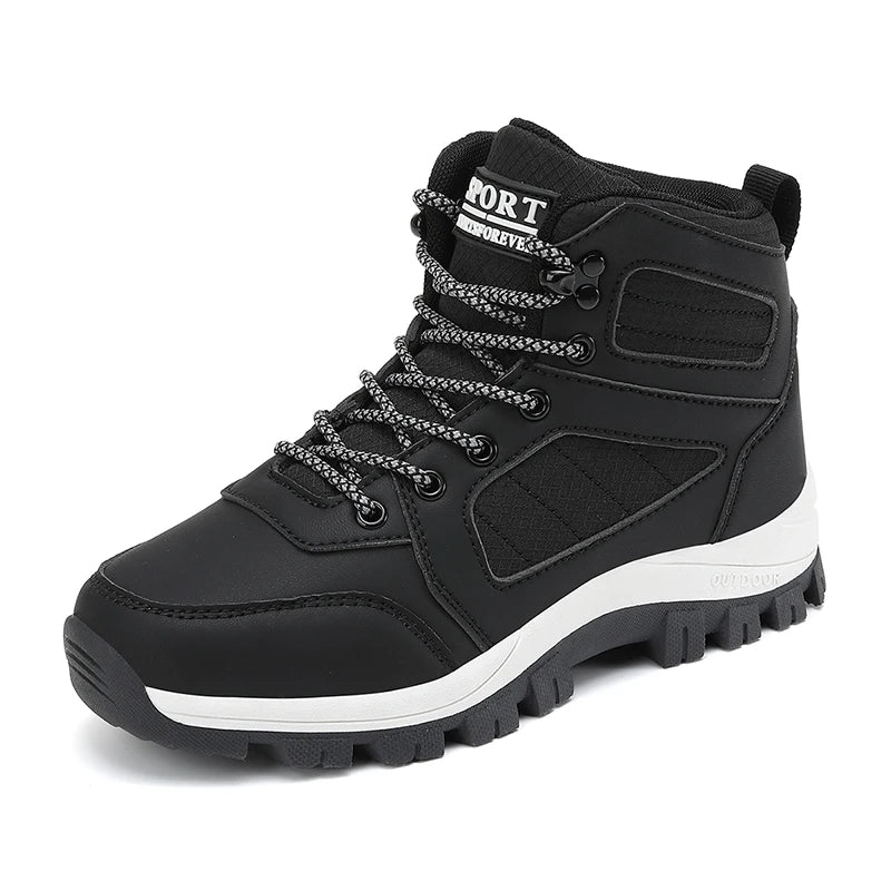 Women Sports Shoes White Casual Non Slip Running Shoes Outdoor Hiking Climbing Waterproof Breathable Lace Up Platform Sneakers