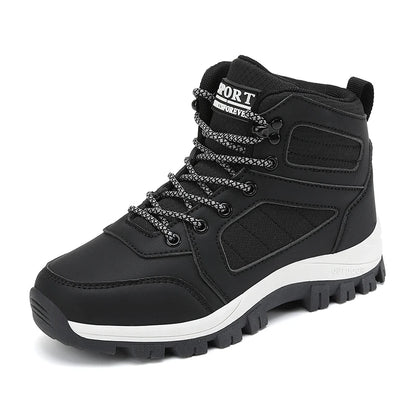 Women Sports Shoes White Casual Non Slip Running Shoes Outdoor Hiking Climbing Waterproof Breathable Lace Up Platform Sneakers