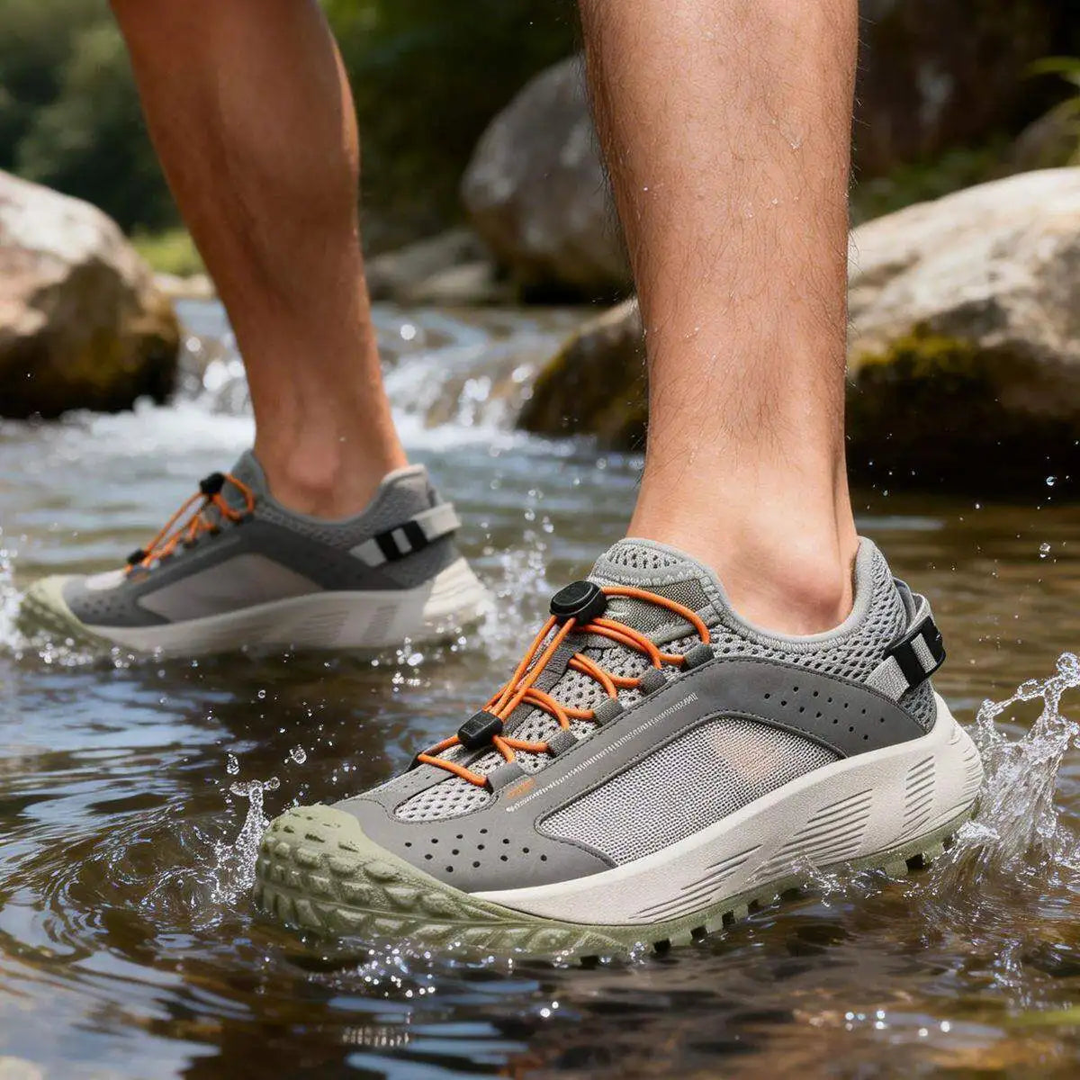 Pánské turistické boty CAMSSOO na léto, prodyšné neklouzavé běžecké boty na cestování, outdoorové sporty, s tlumením, ležérní kotníkové boty do terénu
