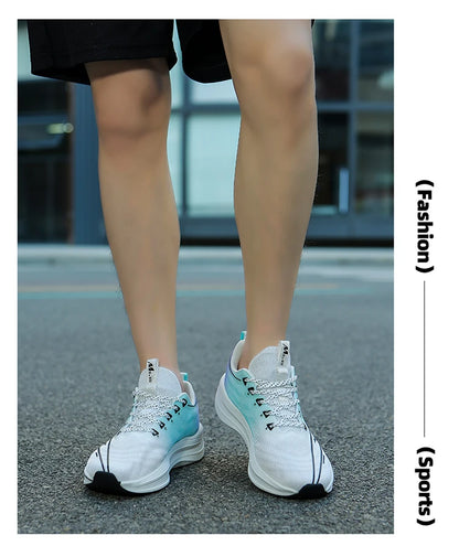 Brand Men Carbon Plate Running Shoes Soft Cushion Shock Absorbing Sports Shoes Unisex Sneakers Light Anti-Slip Training Shoes