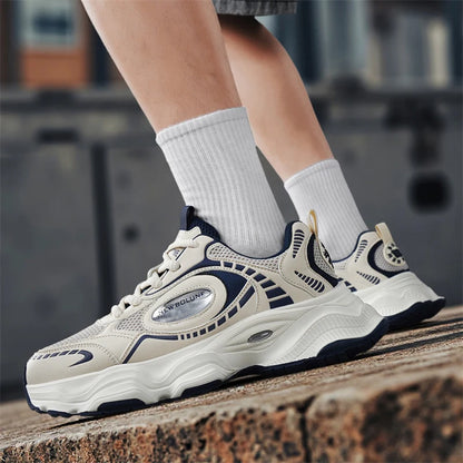 Mens Sports Shoes 2026 New Mesh Breathable Thick Sole Height Increasing Wear-resistant Daily Commuting Versatile Casual Sneakers