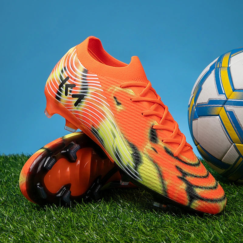 New Men Soccer Shoes Match Outdoor Sneakers Grass Cleats Hot-selling Football Boots Non-Slip Boys High-quality High-top Light