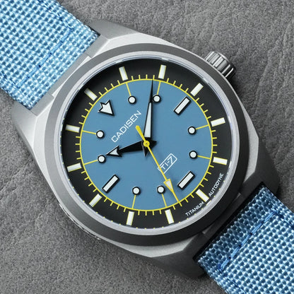 CADISEN TI-7 Autodyne Men’s Automatic Watch  Titanium Case, Miyota 8215, Sapphire Crystal & 100M Waterproof