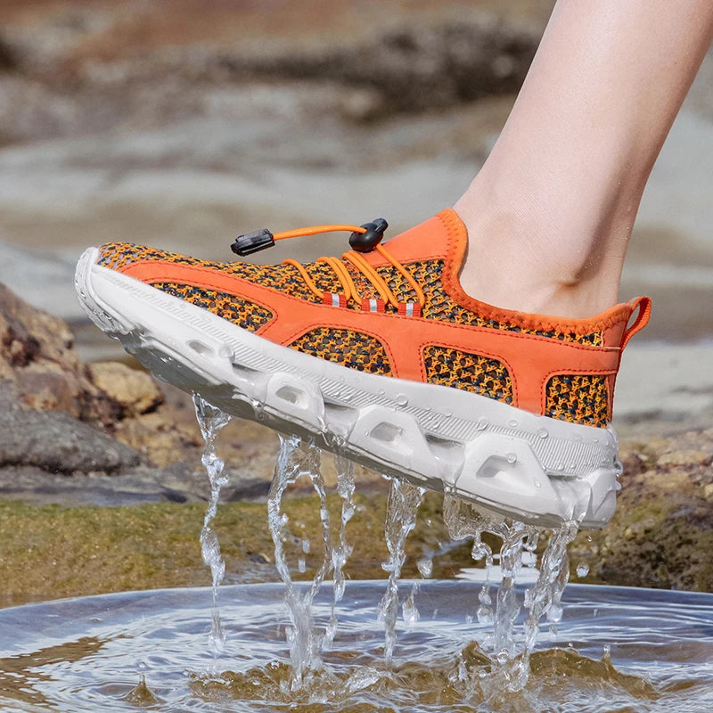 2026 Men Women Quick-Dry Wading Shoes Water Breathable AquaIn Upstream Antiskid Outdoor Sports Wearproof Beach Sneakers 39-46