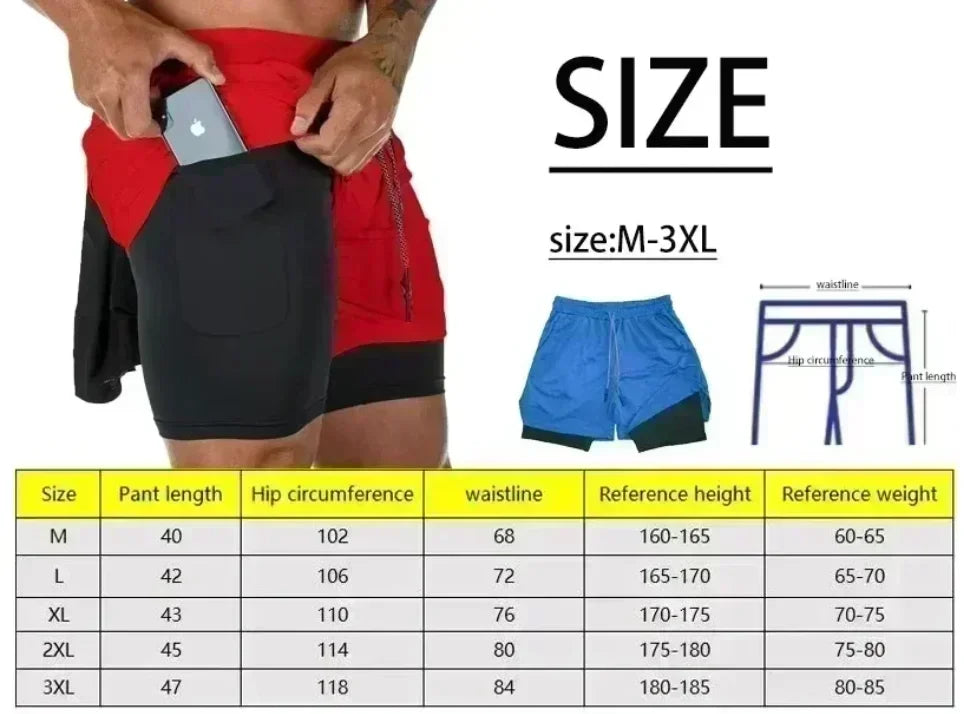 Dragon Ball Wukong Printed Double Layer Shorts for Men, Elastic Drawstring, Spring/Summer Breathable Sports and Fitness Shorts