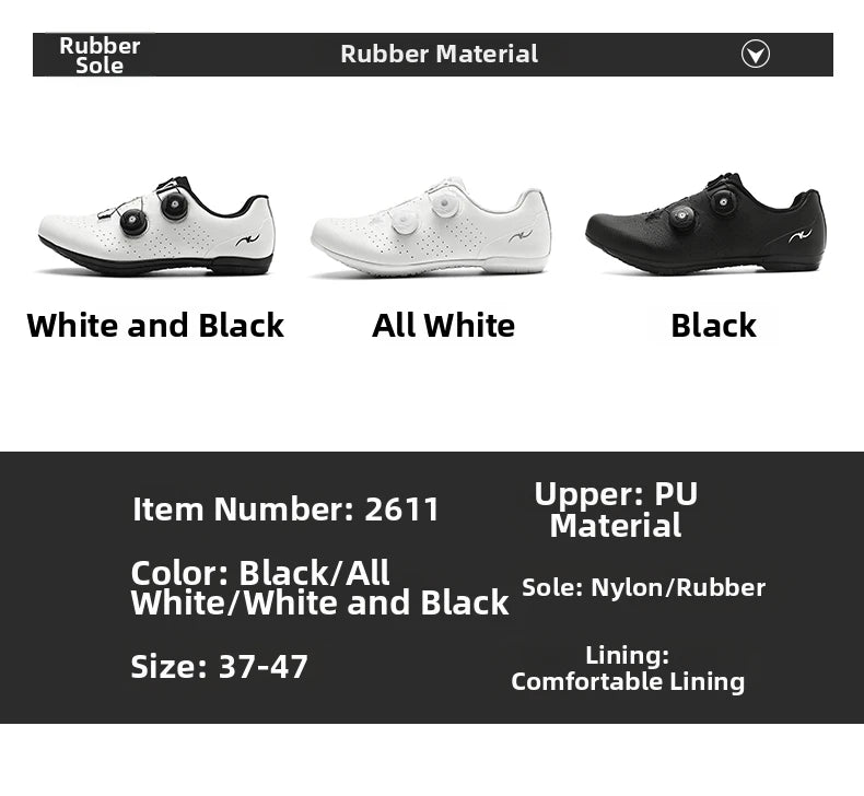 Competition Cycling Sports Shoes Road Bicycle Shoes Unisex Breathable Sports Cycling Shoes Self-locking Racing Bicycle Shoes