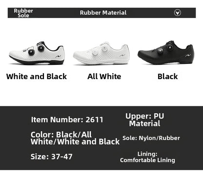 Competition Cycling Sports Shoes Road Bicycle Shoes Unisex Breathable Sports Cycling Shoes Self-locking Racing Bicycle Shoes