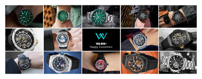 WM Watch Quartz Men Watches High Quality Sapphire 100M Waterproof AR Coated Birch Forest Series Welly Merck 36mm Watch Man WM207