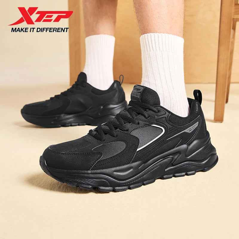 Xtep Men's Casual Shoes 2025 Winter Street Style Cushion Lightweight Wear-Resistant Breathable Walking Sneakers 875419320005