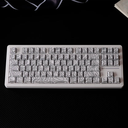KYOMOT 135 Keys PBT Side Print Keycap Double Shot Cherry Profile Shine Through Keycaps for MX Switch Games Mechanical Keyboard