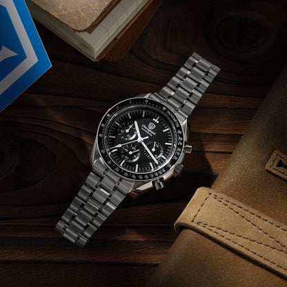 Watchdives WD1860 Watch VK63 Chronological Movement Stainless Steel Watch Sapphire AR Coating Night Light Retro Watches