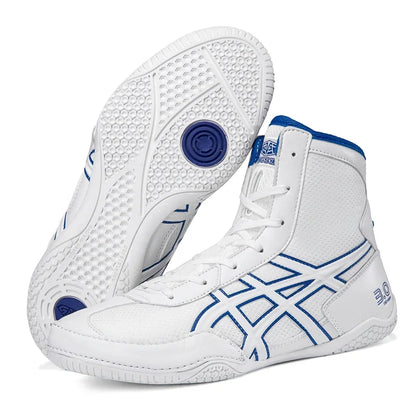 2026 Lightweight Wrestling Shoes For Men Professional Boxing Training Sneakers Large Size Black White Gym Outdoor Sports