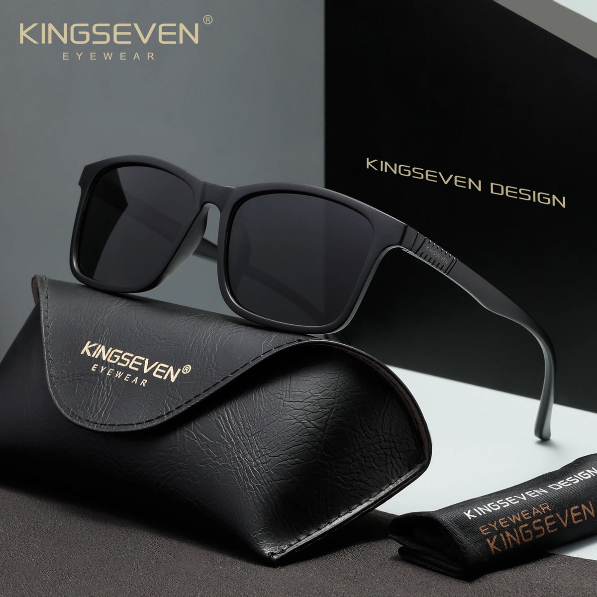 KINGSEVEN Sunglasses Men Women Polarized UV400 Driving Anti-glare Fashion Glasses Outdoor Sports Causal Driving Eyewear Frames