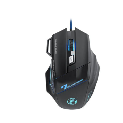 Mouse da gaming cablato USB a 4 tasti Generation, mouse da gaming ergonomico 2400DPI con retroilluminazione RGB e sensore ottico ad alta precisione