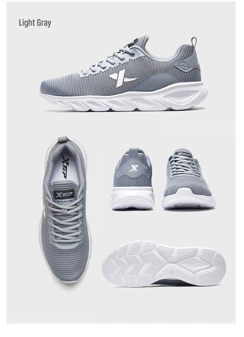 Xtep Running Shoes for Men 2025 Spring Sweat-Absorbing Sports Shoes Wear-Resistant Stability Sporty Sports Sneakers 880119115131