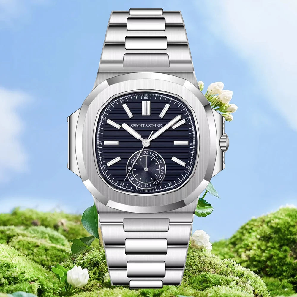 Specht & Söhne New Classic 40.8MM Ultrathin Watch For Men Japan VH60 Movt Sapphire Crystal 5980 Sports Wristwatch 50M Waterproof