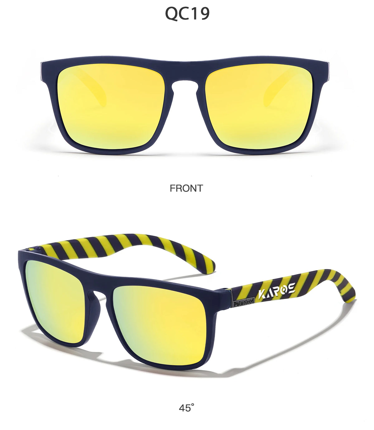 Karos Vintage Polarized Sunglasses Fashion Square Travel Driving Fishing Glasses Men Women Sports UV400 Eyewear Box YZ2024WB