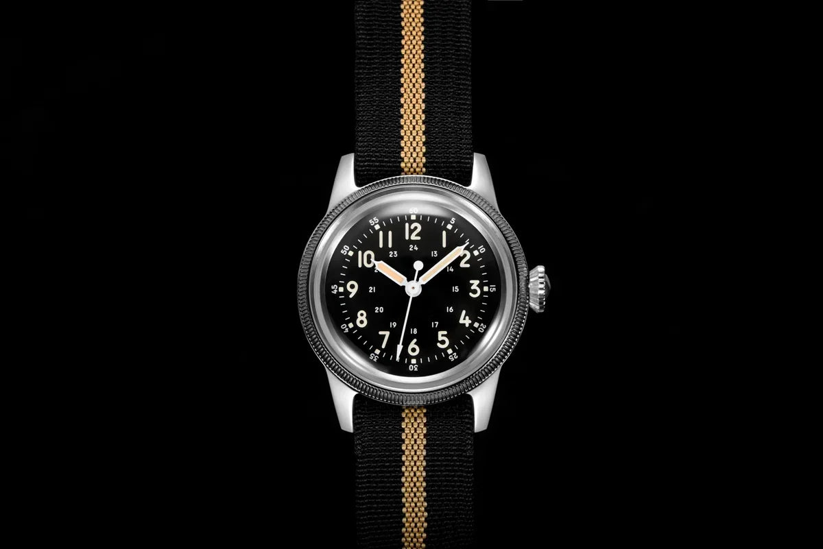 RDUNAE RA05 Vintage Military Watch 2035 Movement Quartz K1 Mineral Glass Crystal Stainless Steel Luminous Waterproof Men Watches