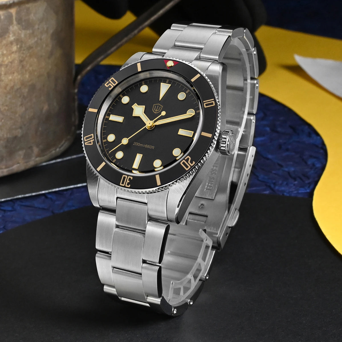 Watchdives WD7922 Quartz Watch Men VH31 Movement Sapphire Crystal 200m Waterproof Wristwatch Luminous 37mm Vintage BB54 Watches