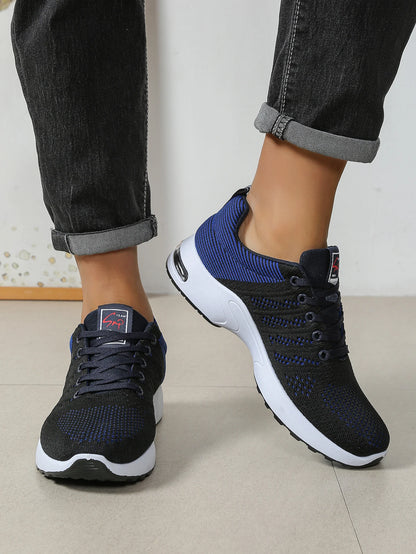 Men's casual sports shoes, breathable mesh lace-up versatile sports shoes