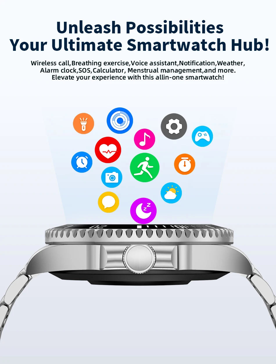 LIGE 2026 Smartwatch for Men  1.27" HD Display, Bluetooth Calling, IP68 Waterproof, Heart Rate & Fitness Monitor