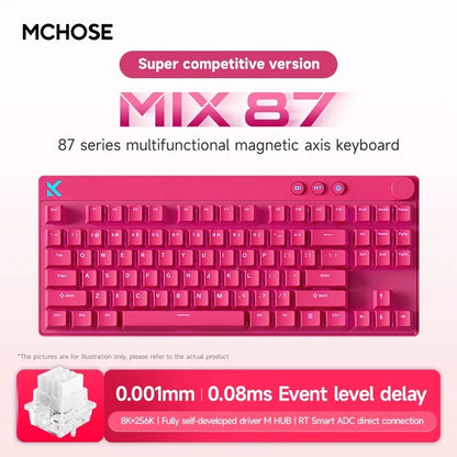 Mchose Mix87 Magnetic Swtich Keyboard Wired Gaming Keyboard 8K+256K Esport 0.08ms Low Latency E-Sports Custom Gamer Accessories