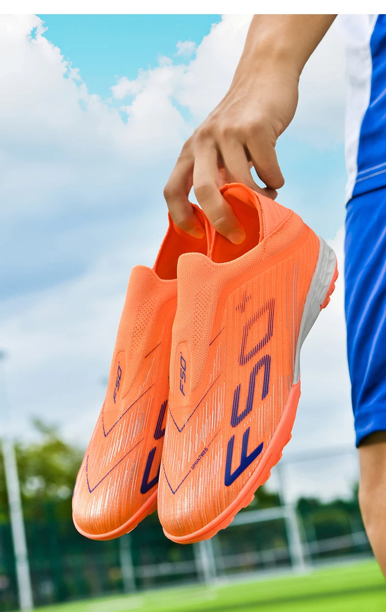New Men Soccer Shoes Futsal Football Boots Sneakers Match Grass Cleats High-quality Non-Slip Indoor Hot-selling High-top Outdoor