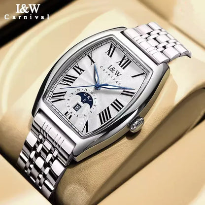 CARNIVAL I&W Mechanical Business Watches for Men Brand Luxury Automatic MIYOTA Movement Wristwatches Waterproof Man Reloj Hombre