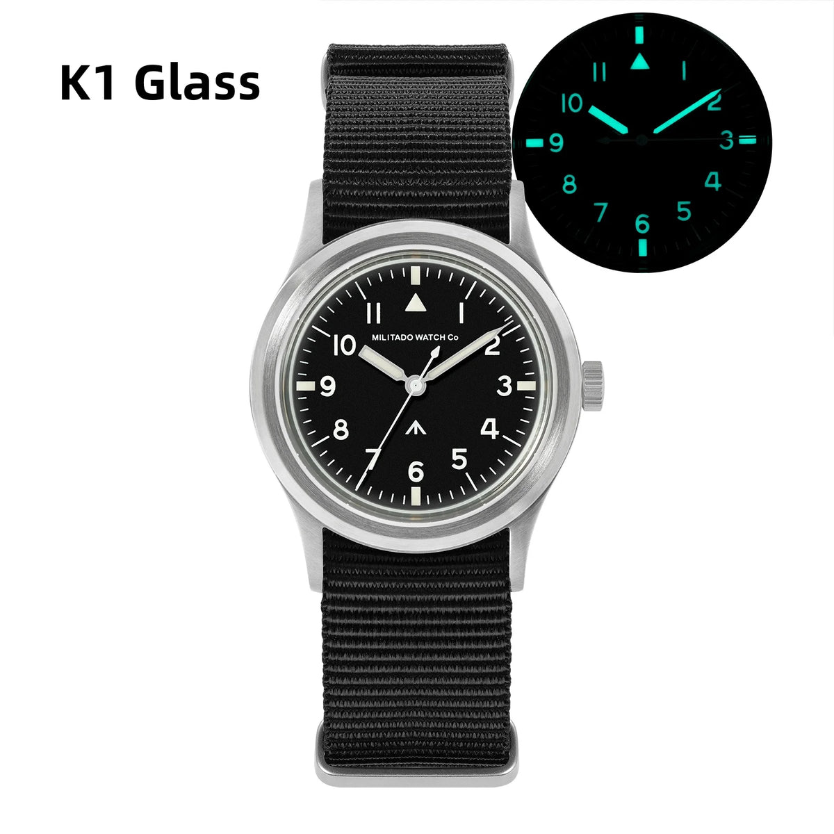 Militado ML14 36mm Watch VH31 Sweep Second Quartz Movement Watch Sapphire Crystal Super Luminous BGW9 C3 100m Waterproof Watches