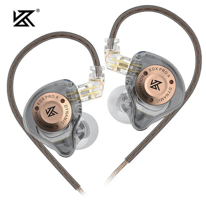 KZ EDX PRO X Wired Earphones HiFi Stereo Bass Earbuds with Detachable Cable, Gaming Sport In-Ear Headphones with Noise Isolation