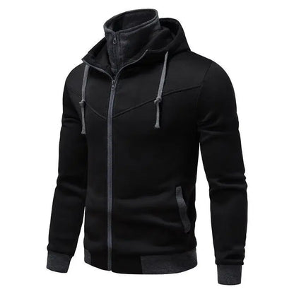 Autumn men's sportswear long sleeved jacket hooded sweatshirt zipper opening jacket men's hooded sweatshirt slim fit men's cloth, produit gaming premium Fraquane