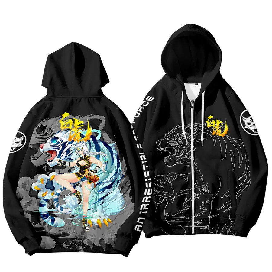 3D tištěné oblečení k čínskému novému roku – pánské mikiny s kapucí pro děti, módní mikina s motivem draka, cool streetwearový top