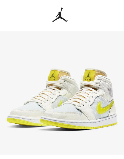 Nike genuine Air Jordan 1 Mid AJ1 Lakers Mid-top Basketball Shoes DB2822-107