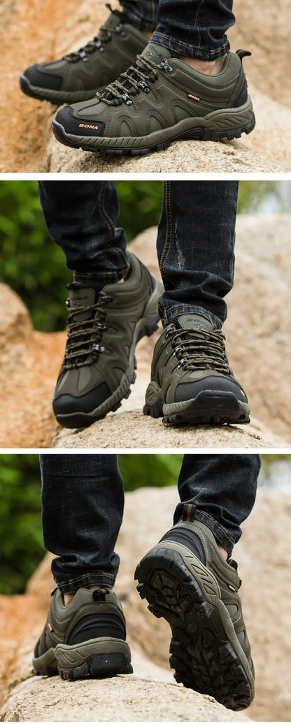 BONA New Arrival Classics Style Men Hiking Shoes Lace Up Men Sport Shoes Outdoor Jogging Trekking Sneakers
