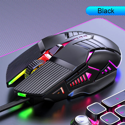 3200DPI Ergonomic Wired Gaming Mouse RGB Backlit USB Gaming Mouse with 6 Silent Buttons for PC Laptop