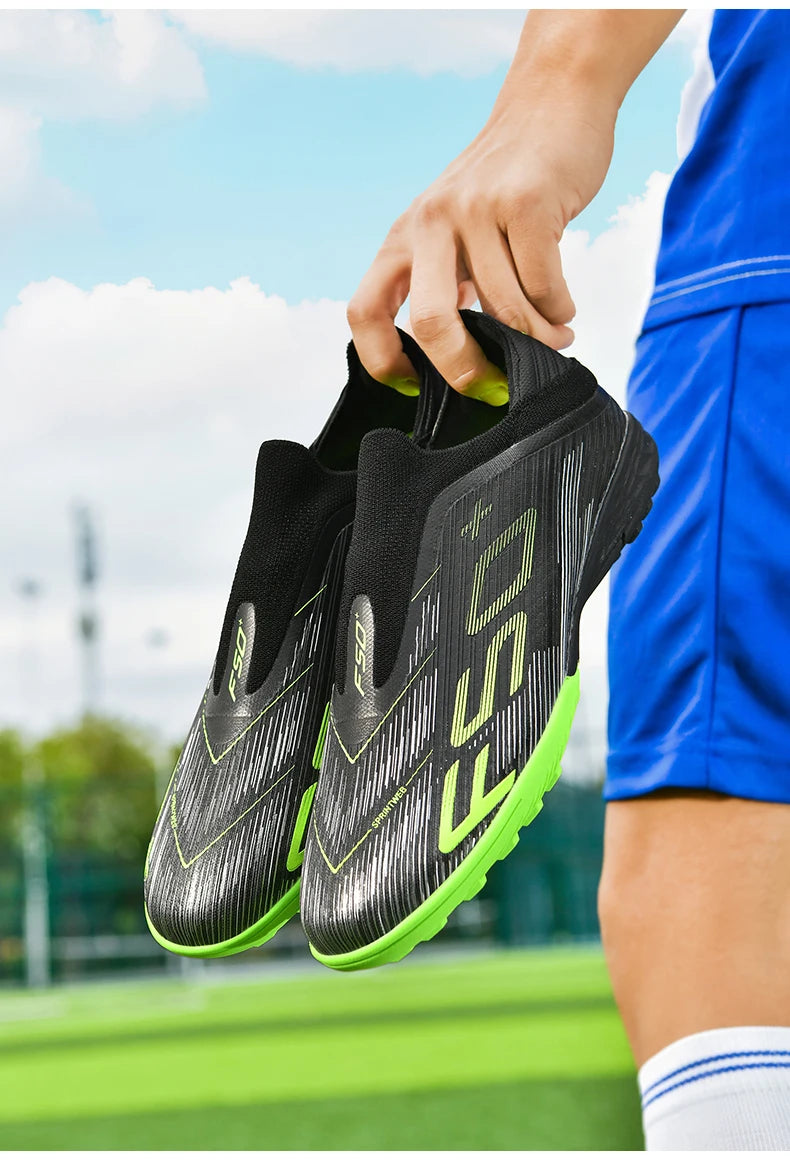 New Men Soccer Shoes Futsal Football Boots Sneakers Match Grass Cleats High-quality Non-Slip Indoor Hot-selling High-top Outdoor
