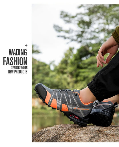 Men's Hiking Shoes Waterproof Non-slip All-terrain Outdoor Sports Shoes Hiking Camping Tactical Training Shoes Bicycle Shoes