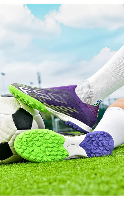 New Men Sneakers Match Grass Cleats High-quality Soccer Shoes Futsal Football Boots Non-Slip Indoor Hot-selling High-top Outdoor