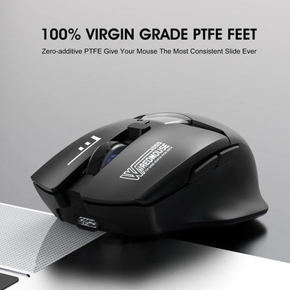 Ratón Bluetooth inalámbrico de doble modo con pantalla inteligente, carga silenciosa, para oficina, gaming, portátil y tablet, universal