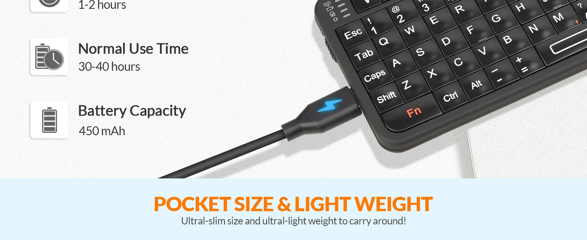 Rii 518BT Bluetooth Keyboard Mini Wireless Keyboard Mouse Remote Touchpad For Android TV Box PC